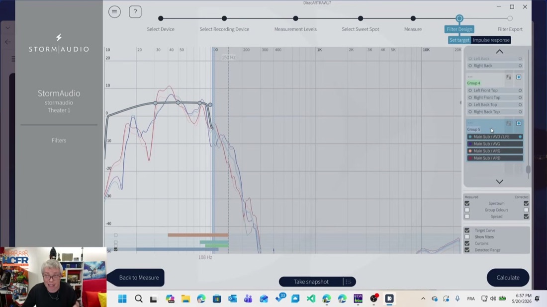 Dirac Live 目標曲線(Target Curve)編輯畫面